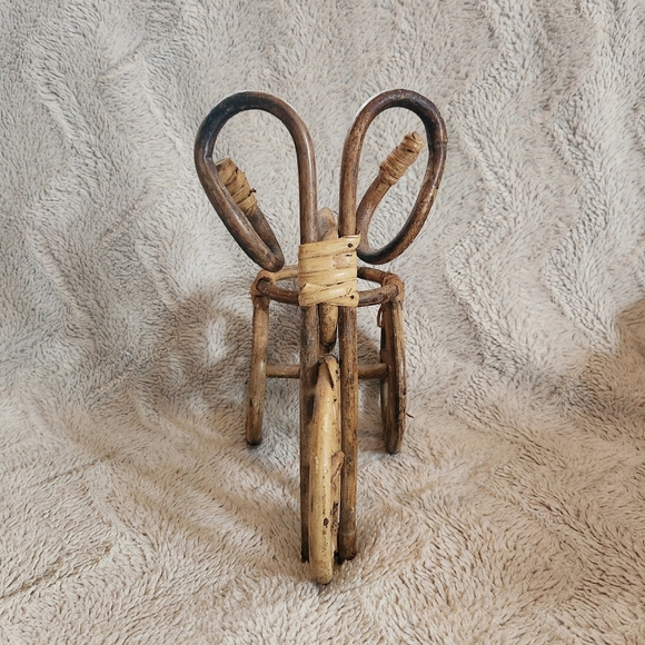 Decorative Rattan Tricycle Plant Stand - Picture 3 of 6